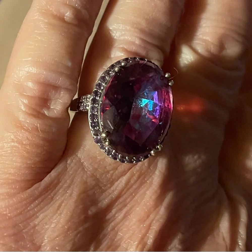 ***GENUINE ORIENTAL RUBY -HUGE STATEMENT RING-SIZE 7*** - Picture 2 of 16